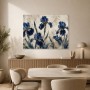 Blaues Irismotiv als Leinwand oder Kunstdruck mit eleganter Tiefe