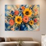 Leuchtender Blumenstrauß als Kunstwerk oder Fine Art Print