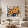 Leuchtender Blumenstrauß als Kunstwerk oder Fine Art Print