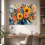 Leuchtender Blumenstrauß als Kunstwerk oder Fine Art Print