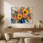 Leuchtender Blumenstrauß als Kunstwerk oder Fine Art Print