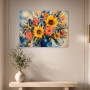 Leuchtender Blumenstrauß als Kunstwerk oder Fine Art Print