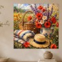 Blumenstillleben als Kunstdruck oder Wandbild im sommerlichen Feldlicht