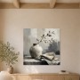 Vase mit Zweig als Kunstdruck oder Leinwand für ruhige Räume