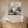 Vase mit Zweig als Kunstdruck oder Leinwand für ruhige Räume