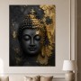 Buddha in Schwarz und Gold als Modernes Wandbild oder Fine Art Print