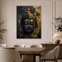 Buddha in Schwarz und Gold als Modernes Wandbild oder Fine Art Print