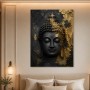 Buddha in Schwarz und Gold als Modernes Wandbild oder Fine Art Print