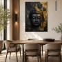 Buddha in Schwarz und Gold als Modernes Wandbild oder Fine Art Print