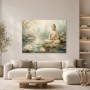 Meditative Buddha am Wasser als Fine Art Print oder Acrylbild