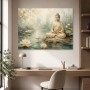 Meditative Buddha am Wasser als Fine Art Print oder Acrylbild