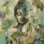 Buddha mit Lotusmotiv als Wandbild oder Leinwandbild