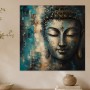 Buddha Wandbild oder Acrylbild in Blau und Gold