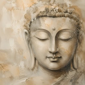 Buddha Ruhe als Kunstwerk oder Leinwandbild