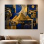 Ägyptische Collage zwischen Leinwand und Poster