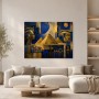 Ägyptische Collage zwischen Leinwand und Poster