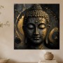 Buddha Gesicht in Gold, Abstraktes Wandbild oder Kunstdruck