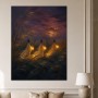 Mystische Nachtlandschaft als Leinwand oder Fine Art Print