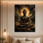 Goldener Buddha im Licht, Acrylbild oder Fine Art Print