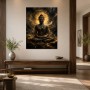 Goldener Buddha im Licht, Acrylbild oder Fine Art Print
