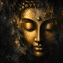 Goldene Buddha Maske als Kunstwerk oder Leinwandbild