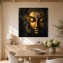 Goldene Buddha Maske als Kunstwerk oder Leinwandbild