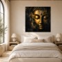 Goldene Buddha Maske als Kunstwerk oder Leinwandbild