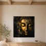 Goldene Buddha Maske als Kunstwerk oder Leinwandbild