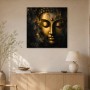 Goldene Buddha Maske als Kunstwerk oder Leinwandbild