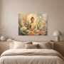 Meditative Buddha mit Lotus, Acrylbild oder Kunstdruck