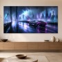 Futuristische Stadtbrücke als Leinwand oder Modernes Wandbild