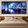 Futuristische Stadtbrücke als Leinwand oder Modernes Wandbild
