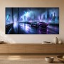 Futuristische Stadtbrücke als Leinwand oder Modernes Wandbild