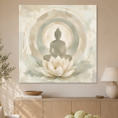 Meditative Lotus Buddha Leinwand oder Fine Art Print