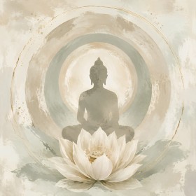 Meditative Lotus Buddha Leinwand oder Fine Art Print