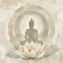 Meditative Lotus Buddha Leinwand oder Fine Art Print