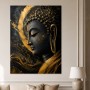 Goldener Buddha als Leinwand oder Acrylbild im modernen Stil