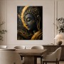 Goldener Buddha als Leinwand oder Acrylbild im modernen Stil