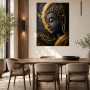 Goldener Buddha als Leinwand oder Acrylbild im modernen Stil