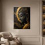 Goldener Buddha als Leinwand oder Acrylbild im modernen Stil
