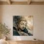 Buddha in Goldtönen, Wandbild oder Fine Art Print