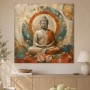 Meditativer Buddha als Wandbild oder Leinwand mit sanften Erdtönen