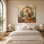 Meditativer Buddha als Wandbild oder Leinwand mit sanften Erdtönen