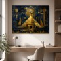 Mystisches Goldpyramiden Motiv als Acrylbild oder Kunstdruck