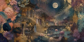 Mystischer Mondgarten als Fine Art Print oder Leinwandbild Mystischer Mondgarten als Fine Art Print oder Leinwandbild
