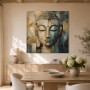 Buddha als Leinwandbild oder Acrylbild in ruhiger Farbkomposition