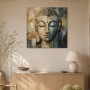 Buddha als Leinwandbild oder Acrylbild in ruhiger Farbkomposition