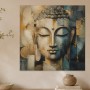 Buddha als Leinwandbild oder Acrylbild in ruhiger Farbkomposition