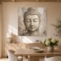 Meditativer Buddha als Leinwand oder Acrylbild in sanften Naturtönen