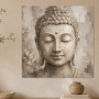 Meditativer Buddha als Leinwand oder Acrylbild in sanften Naturtönen